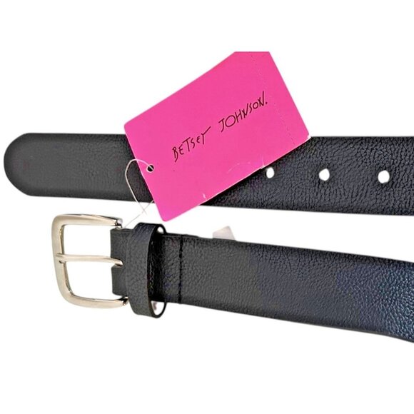 Betsey Johnson Belt Bag Black Pink Floral NWT Medium Large Zipper 7"x5" - Picture 6 of 15